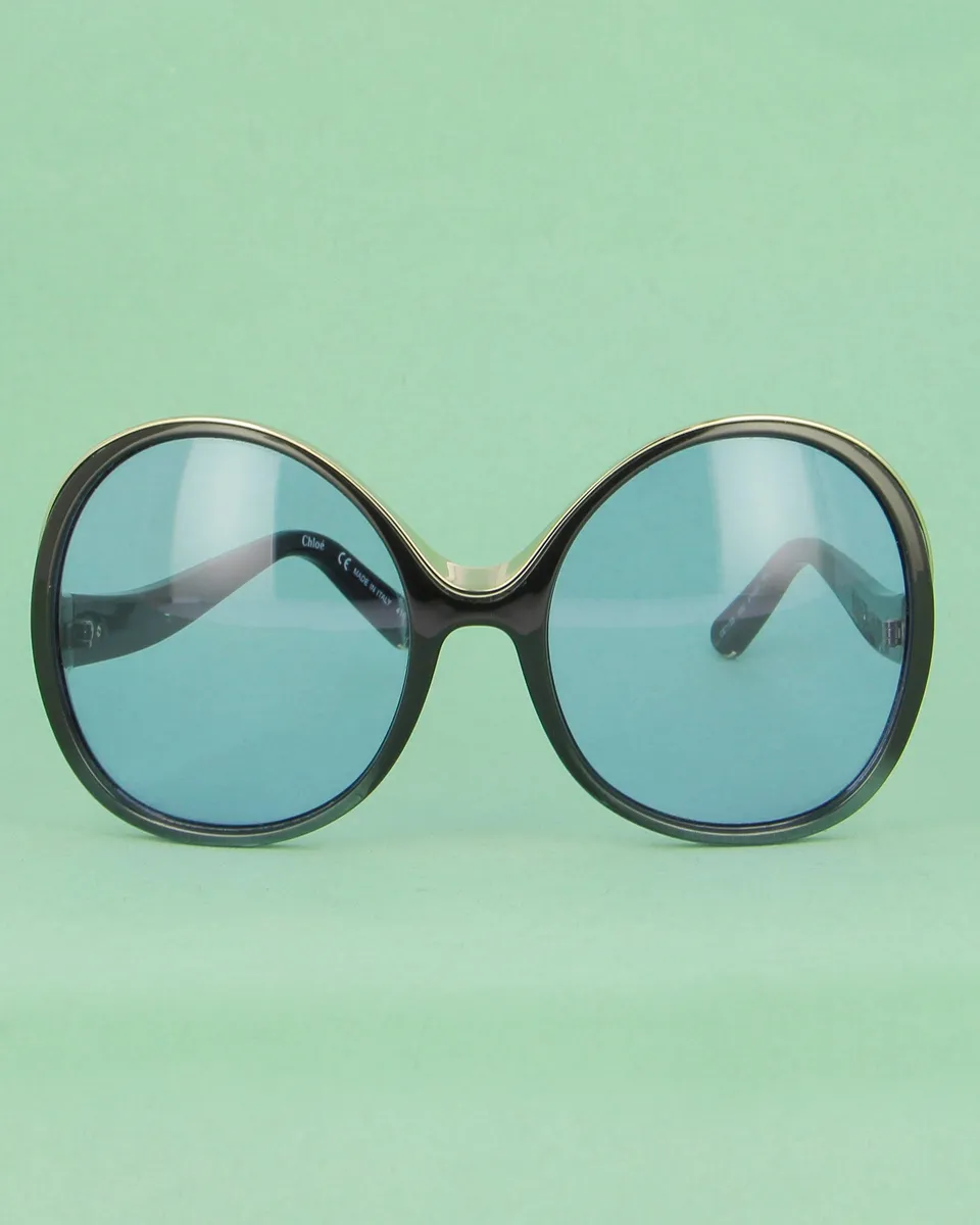 chlo-ce71-lunettes-de-soleil-rondes-oversize-noires-bleues image 1