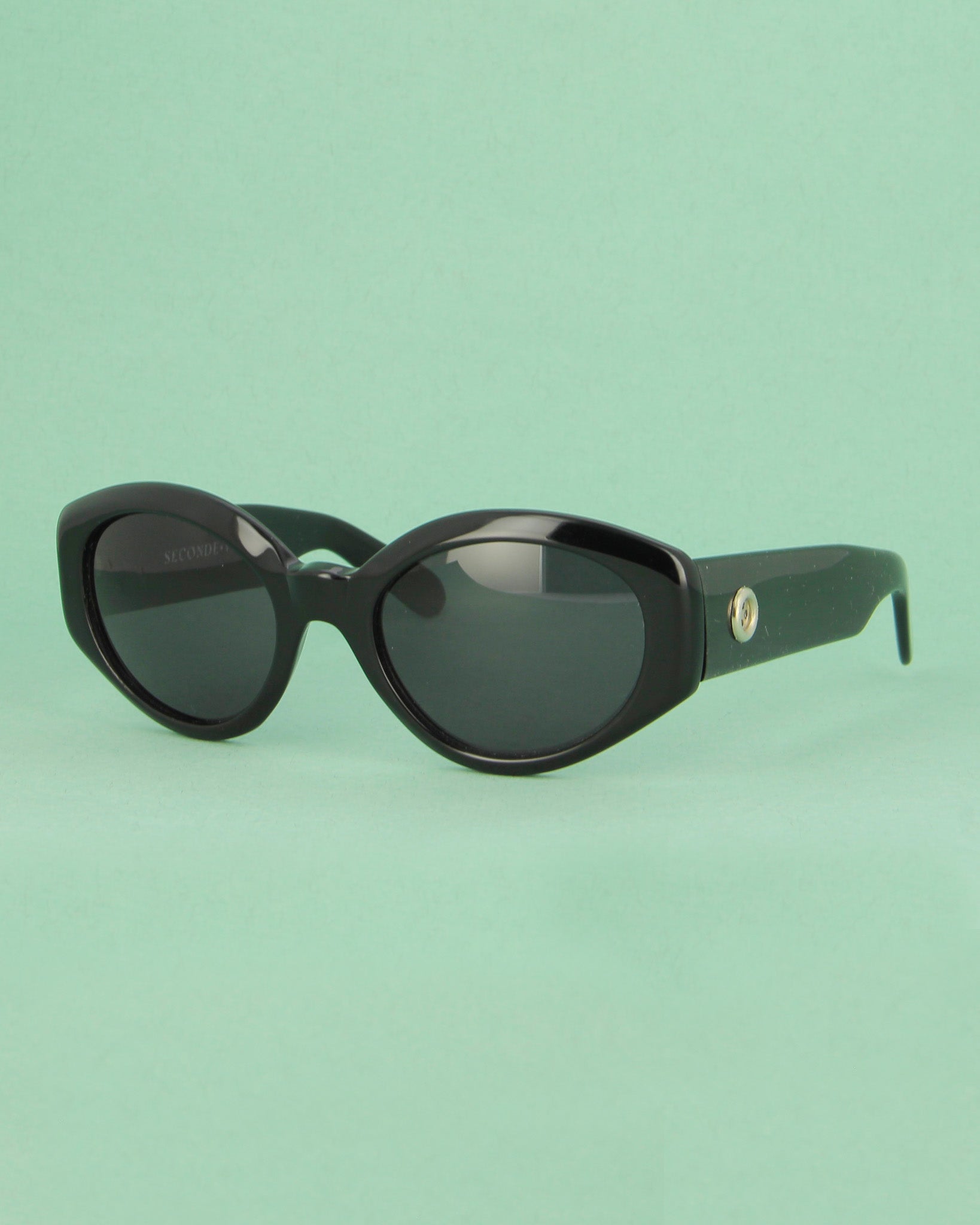 patrick-kelly-papaye-22-lunettes-ovales-noires-vintage-ann-es-80 image 2