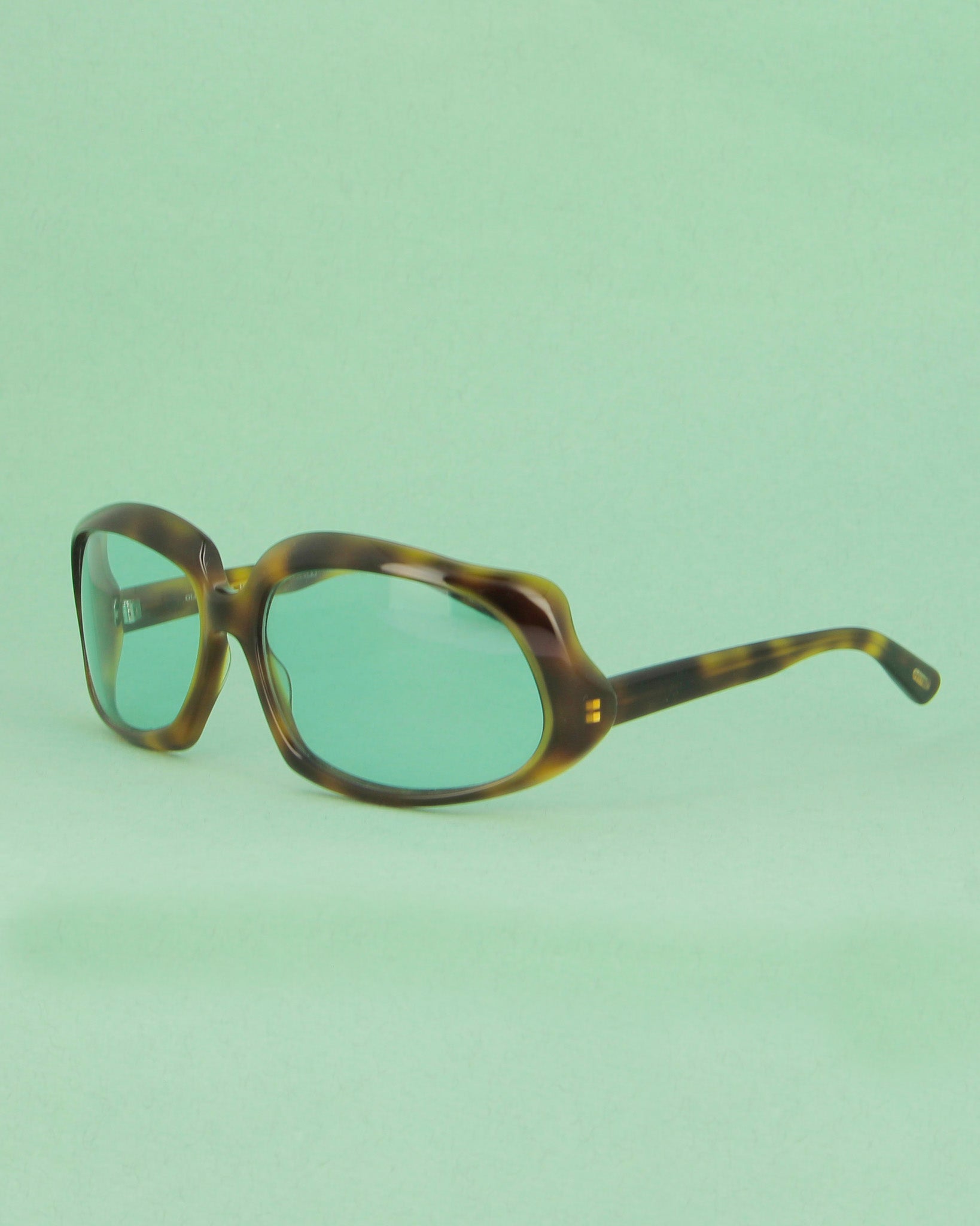 oliver-peoples-6415-lunettes-de-soleil-marron-verres-bleus image 2