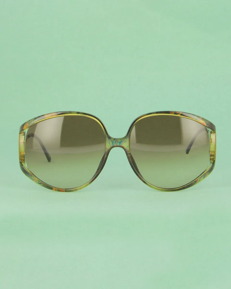 christian-dior-2757-lunettes-oversize-vertes-verres-d-grad-s-gris image 1