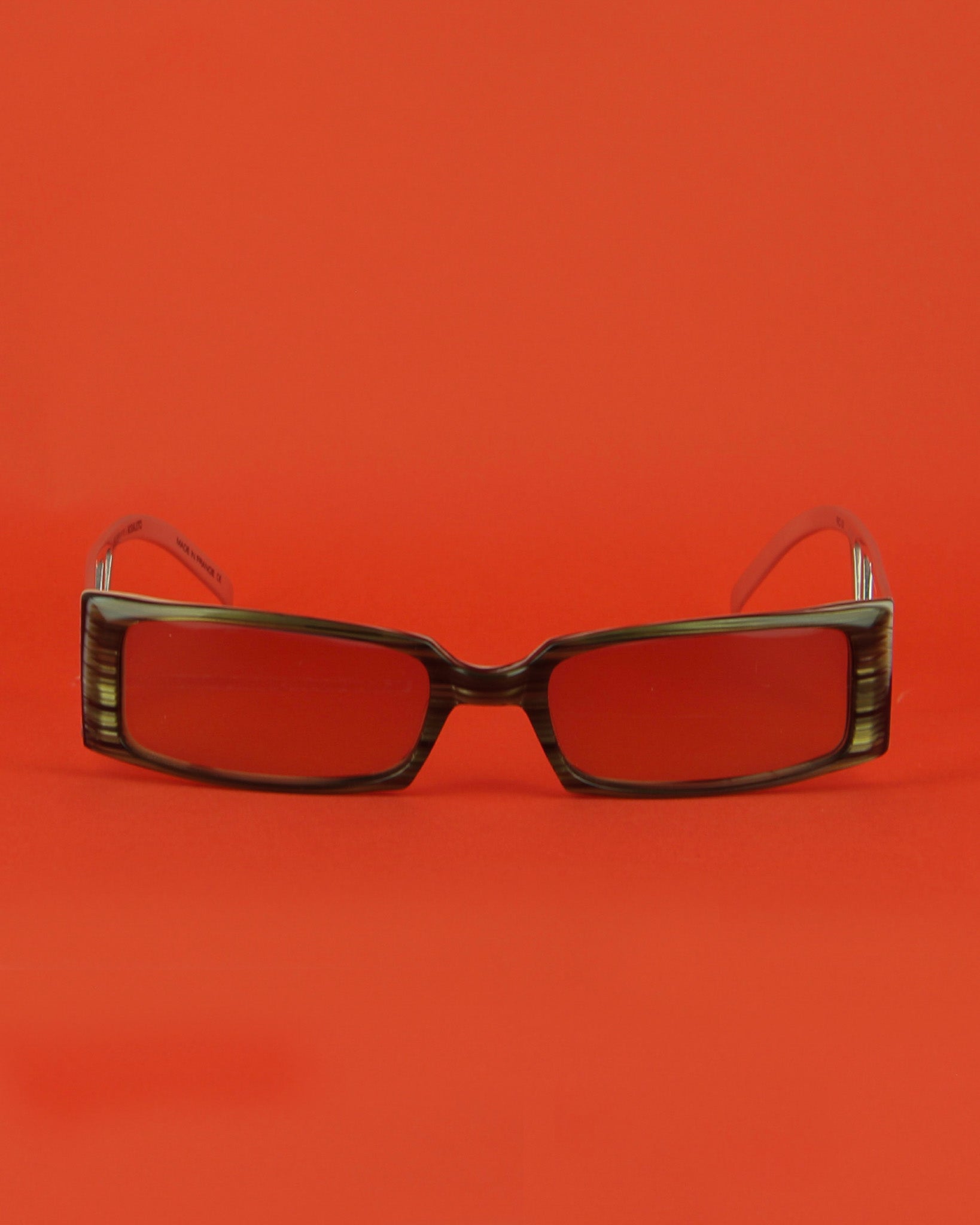 seconde-vue-for-noda-rio-lunettes-de-soleil-kaki-rectangulaires image 1