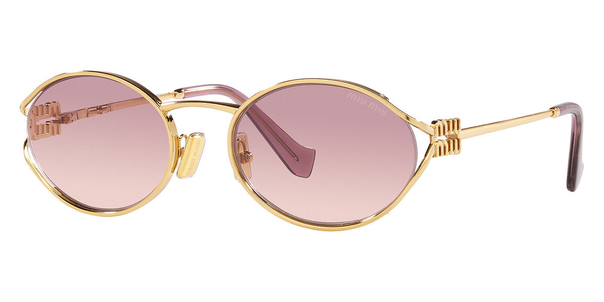 miu-miu-mu-52ys-lunettes-soleil-dor-e-ronde-femme image 1