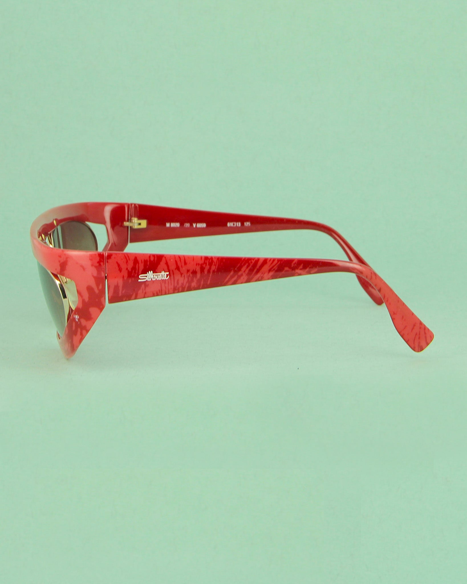 silhouette-m8020-r-lunettes-de-soleil-masque-rouge-dor image 4
