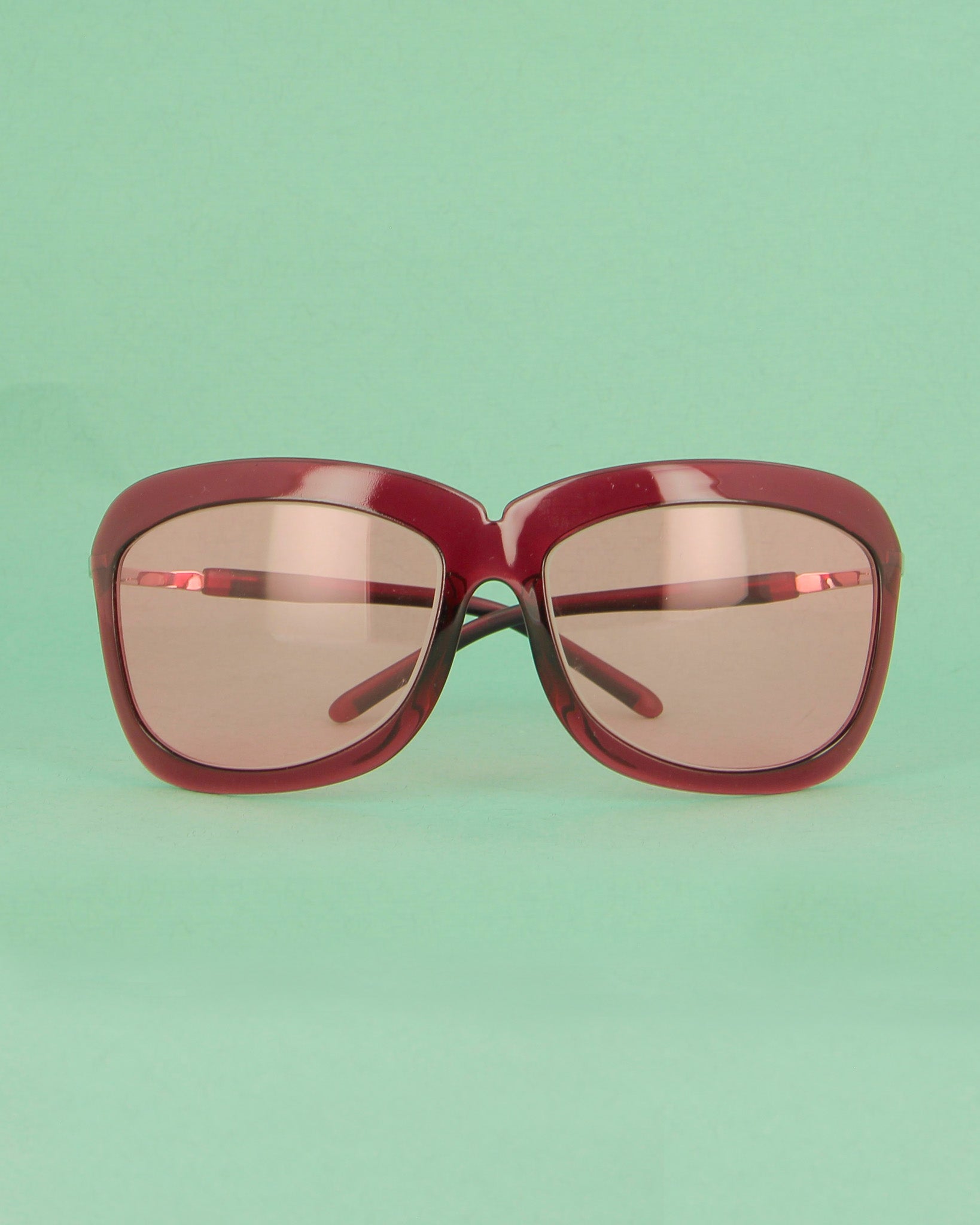 silhouette-pink-lunettes-carr-es-bordeaux-verres-roses-vintage image 1