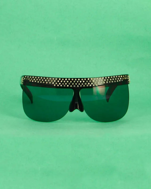 courr-ges-7853-lunettes-de-soleil-masque-bleu-vintage-strass image 1
