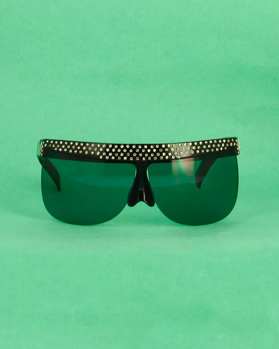 courr-ges-7853-lunettes-de-soleil-masque-bleu-vintage-strass image 1