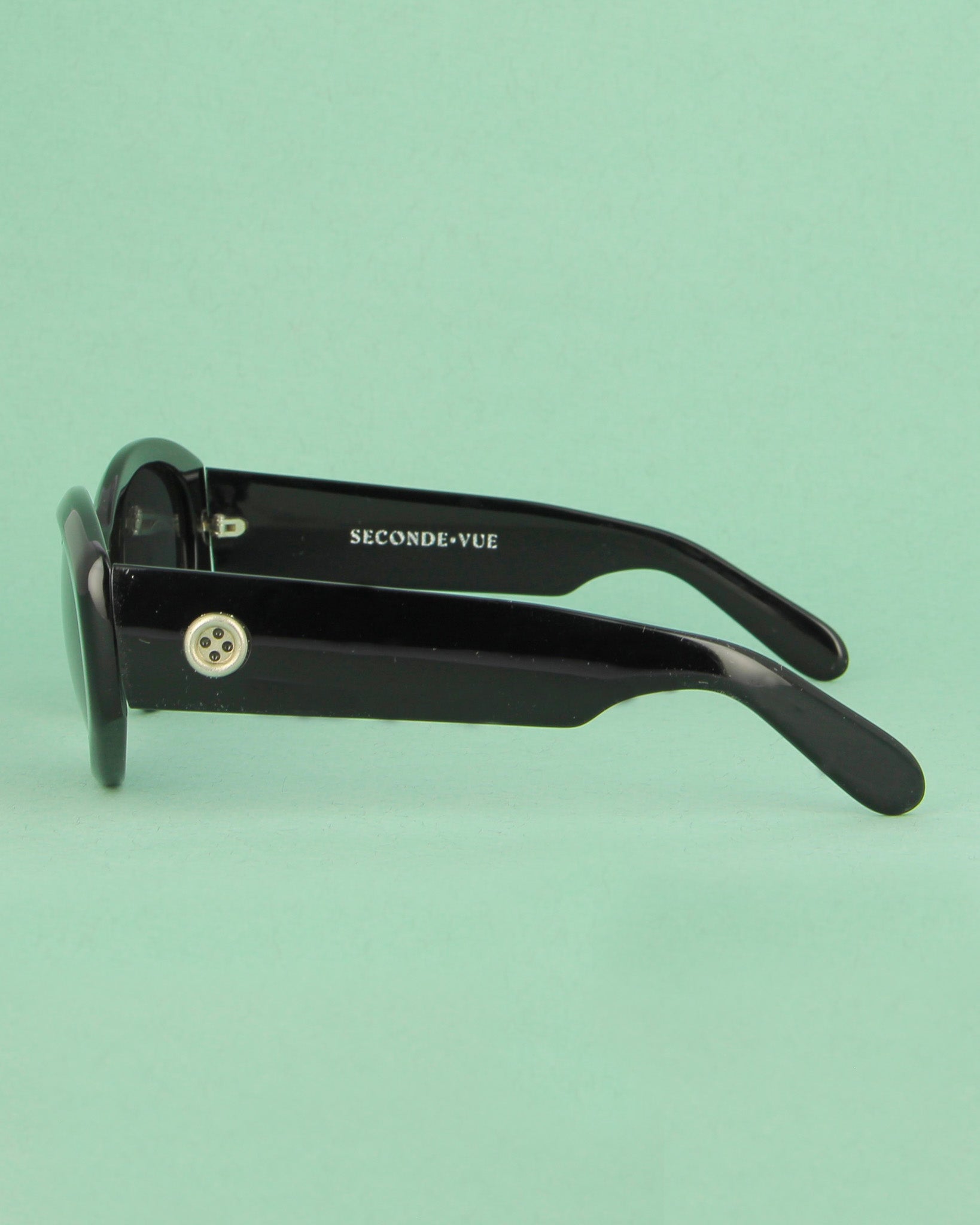 patrick-kelly-papaye-22-lunettes-ovales-noires-vintage-ann-es-80 image 4