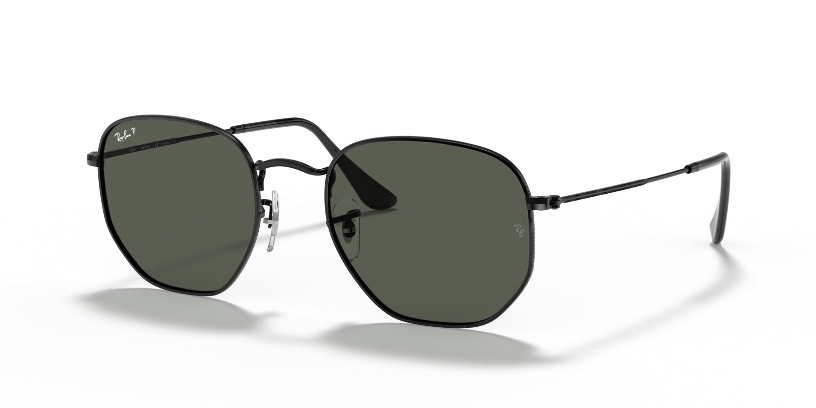 ray-ban-rb3548n-hexagonal-lunettes-soleil-dor image 1