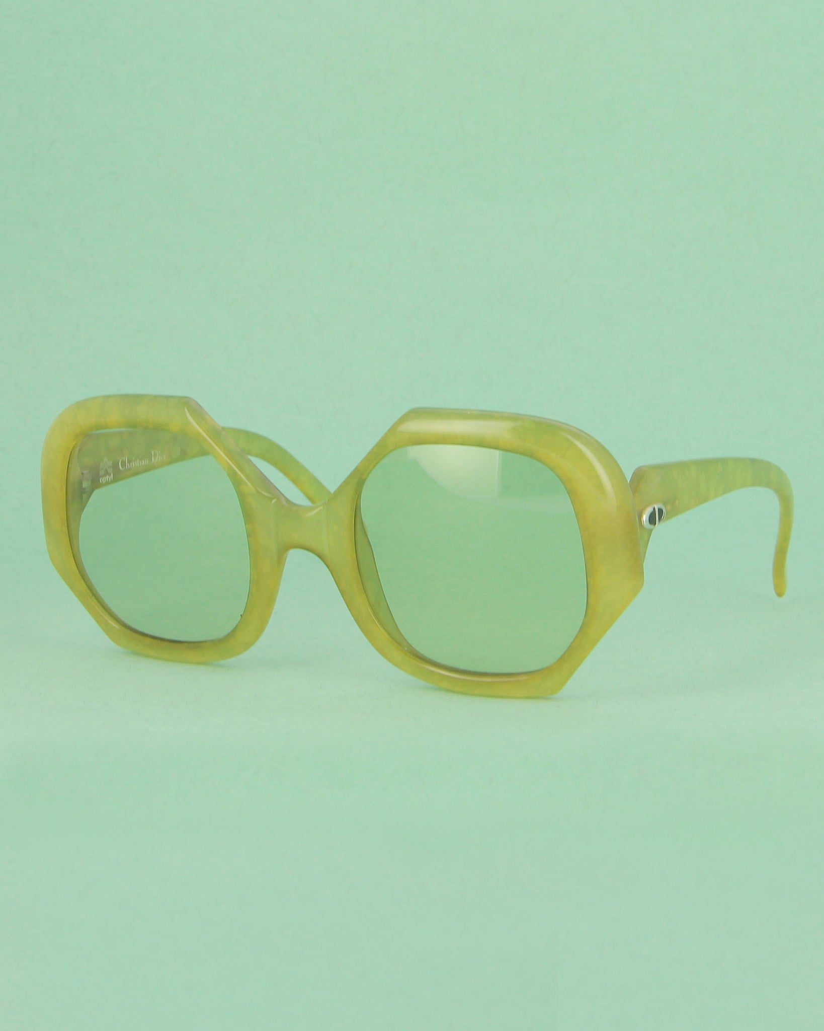 christian-dior-2031-lunettes-de-vue-vert-oversize-femme image 2