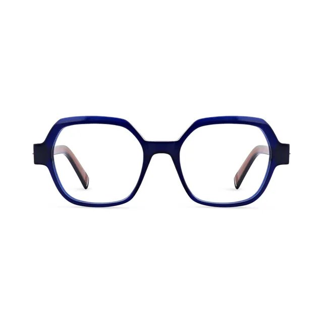 morel-agathe-1-lunettes-de-vue-bm02-hexagonale-bleue image 1