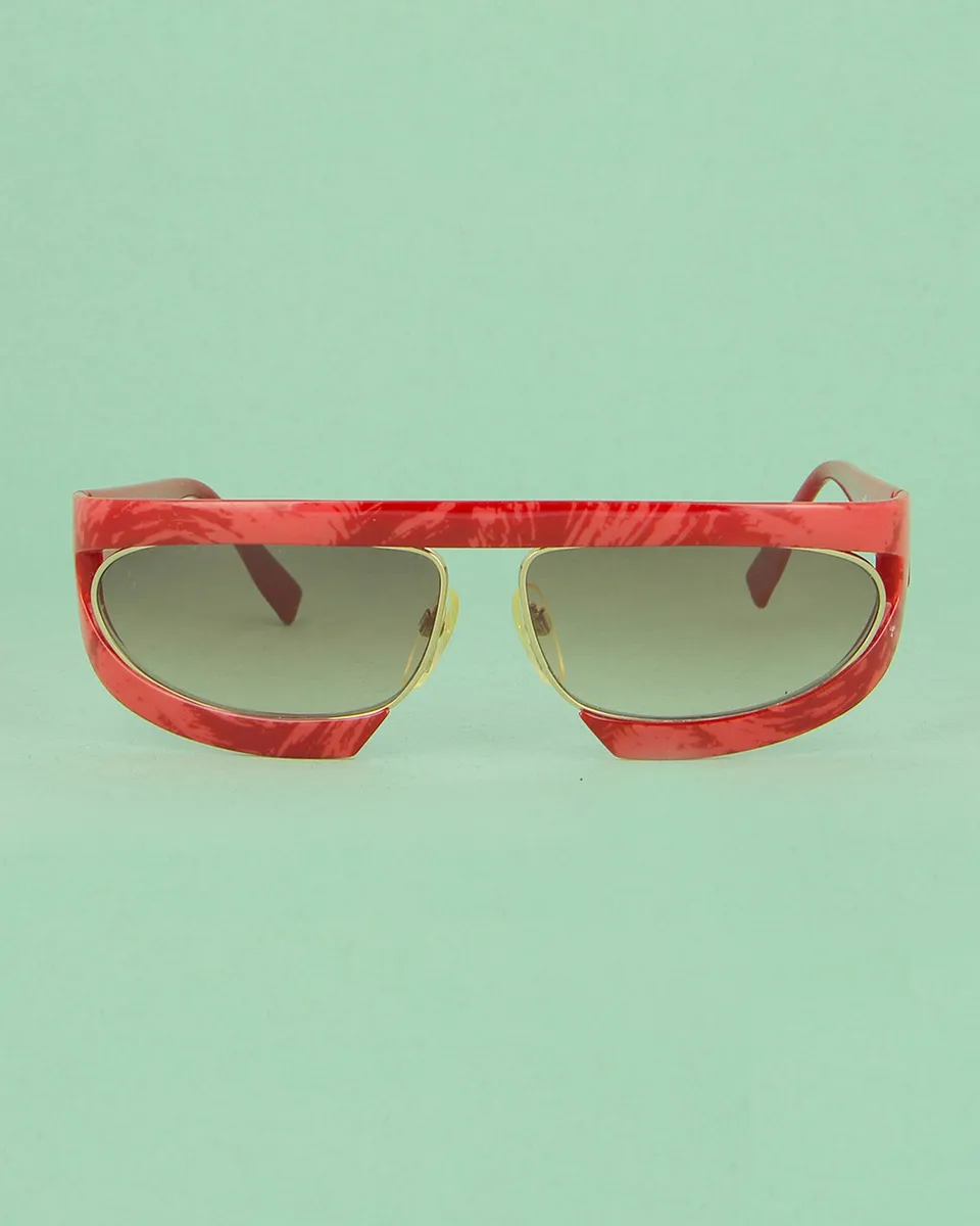 silhouette-m8020-r-lunettes-de-soleil-masque-rouge-dor image 1