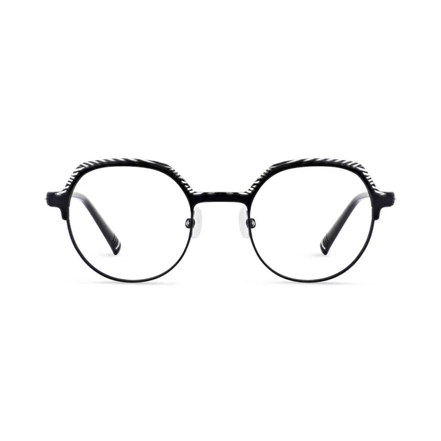 morel-astrid-1-lunettes-de-vue-pantos-noires-inox image 1