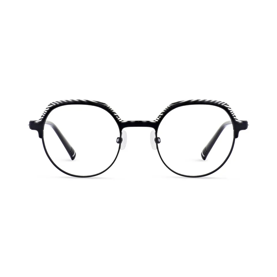 morel-astrid-1-lunettes-de-vue-pantos-noires-inox image 1