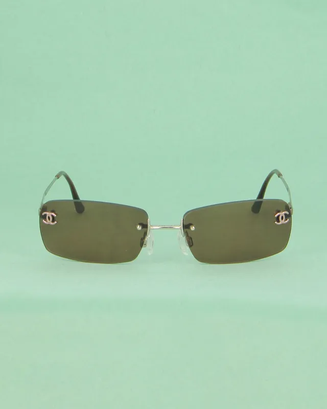 chanel-c-116-2014-lunettes-de-soleil-rectangle-brun-perc image 1