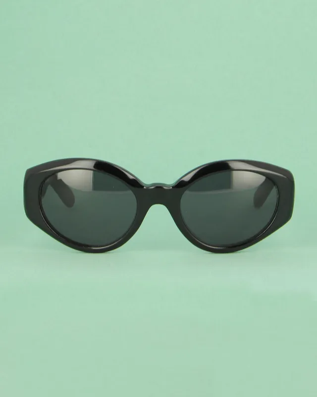 patrick-kelly-papaye-22-lunettes-ovales-noires-vintage-ann-es-80 image 1