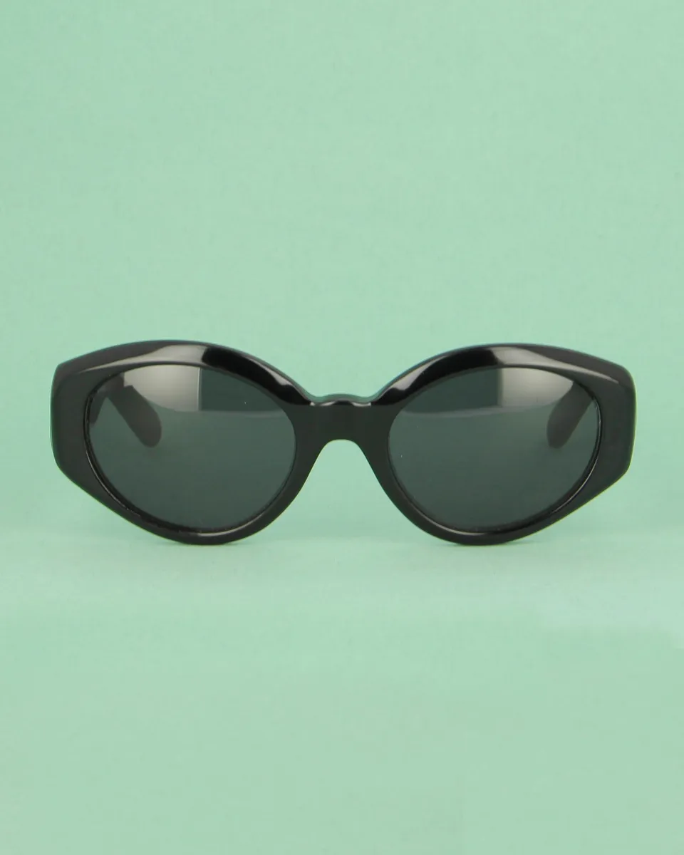 patrick-kelly-papaye-22-lunettes-ovales-noires-vintage-ann-es-80 image 1
