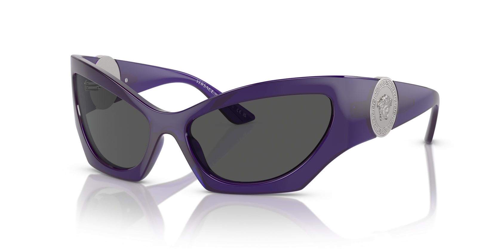 versace-ve4450-lunettes-de-soleil-oversize-blanc image 2