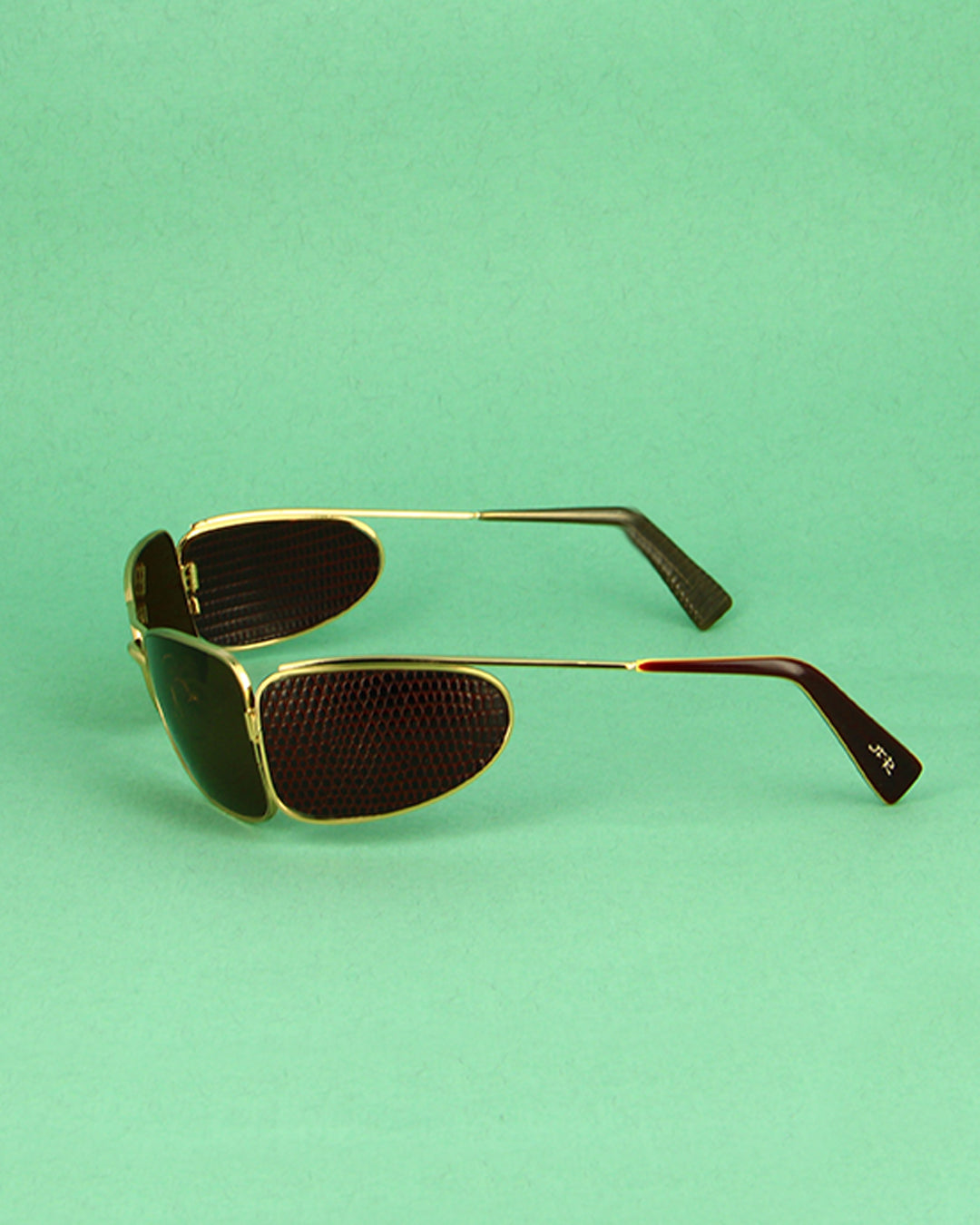 jf-rey-643-lunettes-de-soleil-dor-cuir-bordeaux image 4