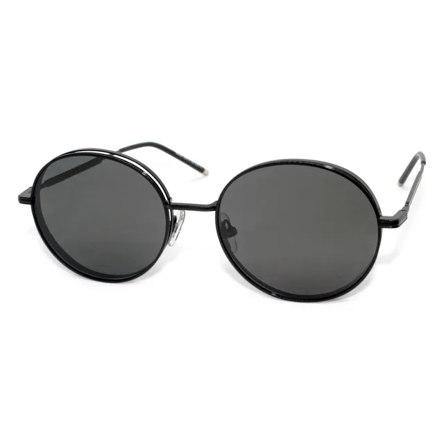 newlook-claudie-s32001-lunettes-de-soleil-rondes-noires-mixtes image 1