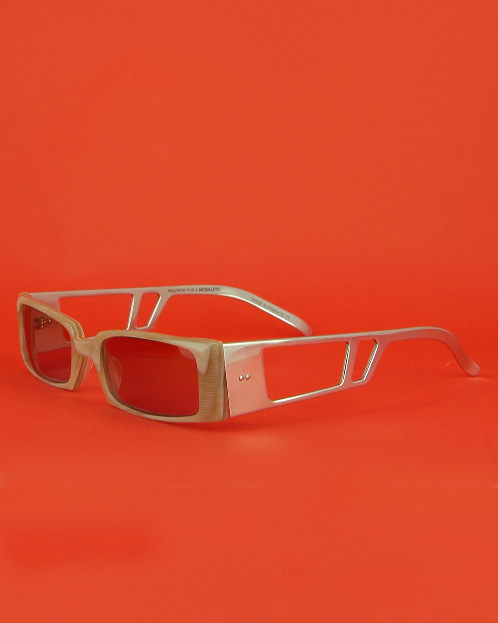 noda-paris-lunettes-de-soleil-beige-ac-tate-vintage image 2