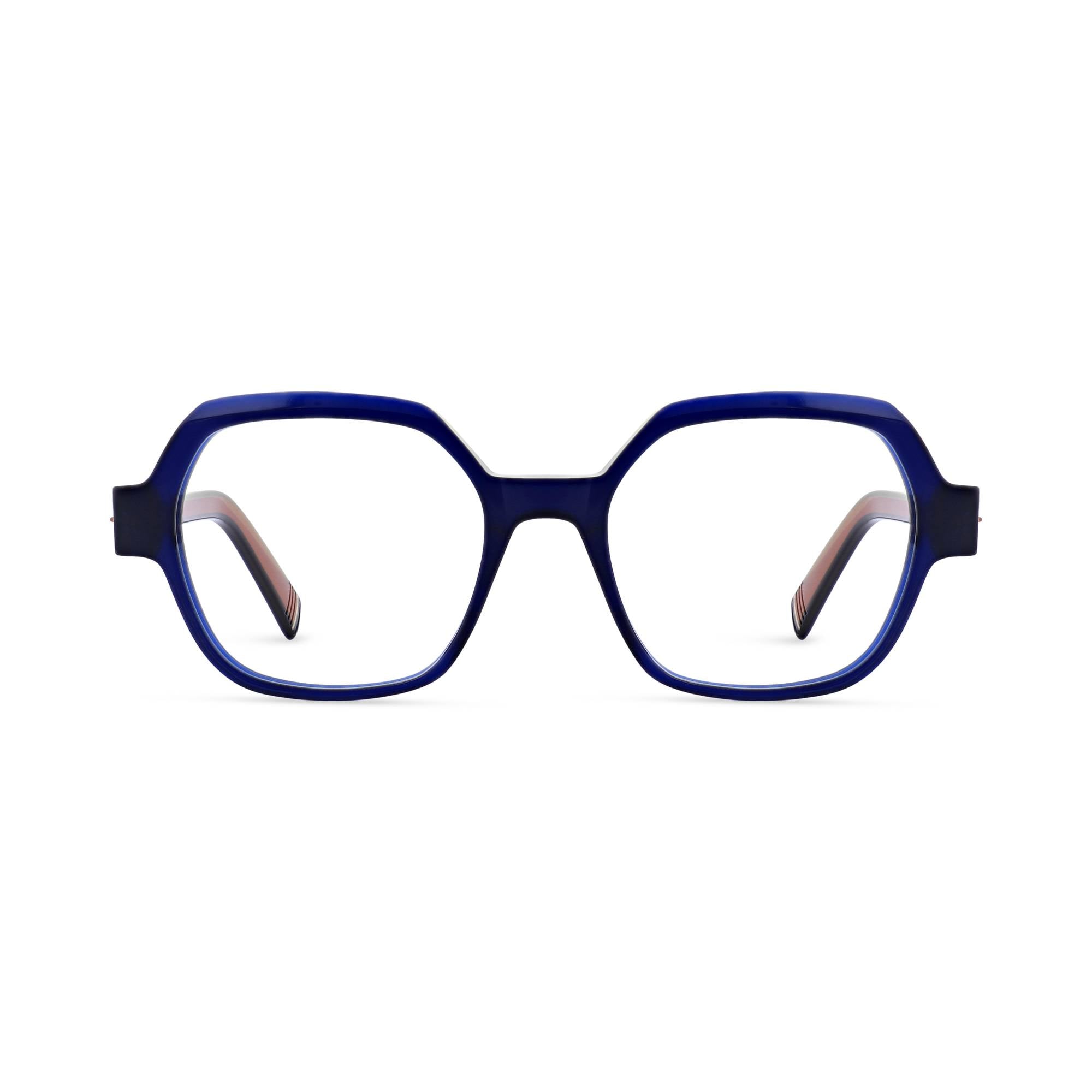 morel-agathe-1-lunettes-de-vue-bm02-hexagonale-bleue image 1
