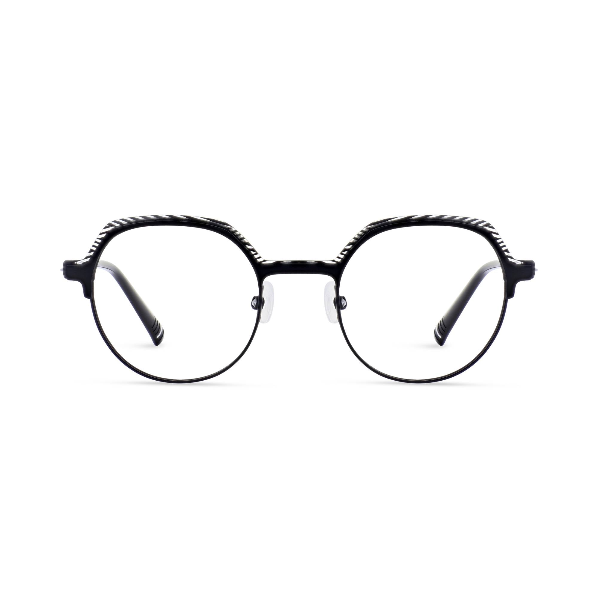 morel-astrid-1-lunettes-de-vue-pantos-noires-inox image 1
