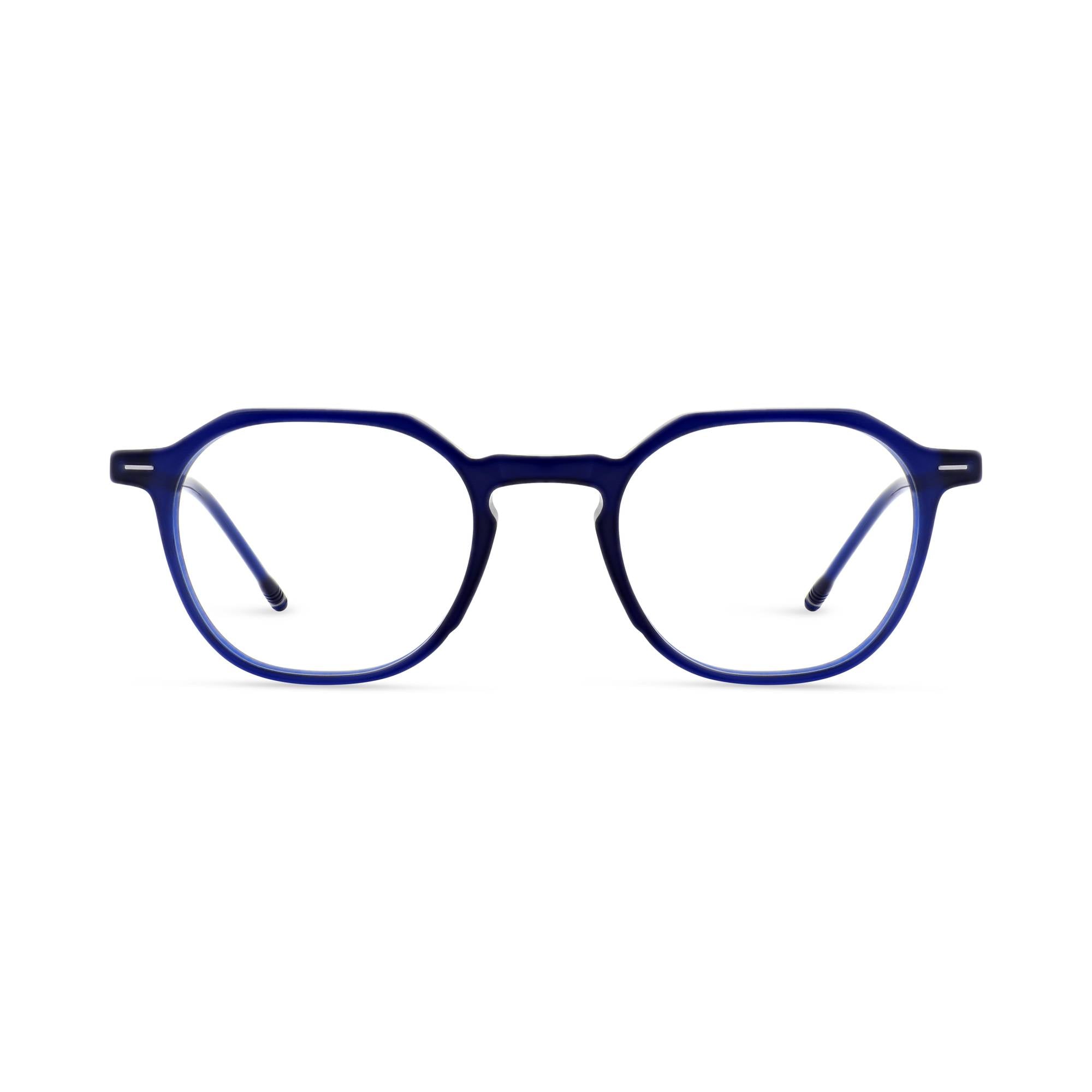 morel-leavitt-4-lunettes-de-vue-carr-es-bleues-ac-tate image 1