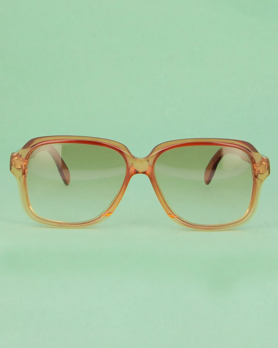 yves-saint-laurent-max-lunettes-rectangulaires-miel-verres-bruns image 1