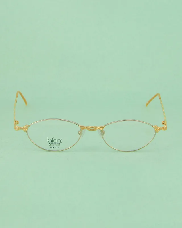 lafont-cy-lunettes-de-vue-ovales-dor-monture-m-tal image 1