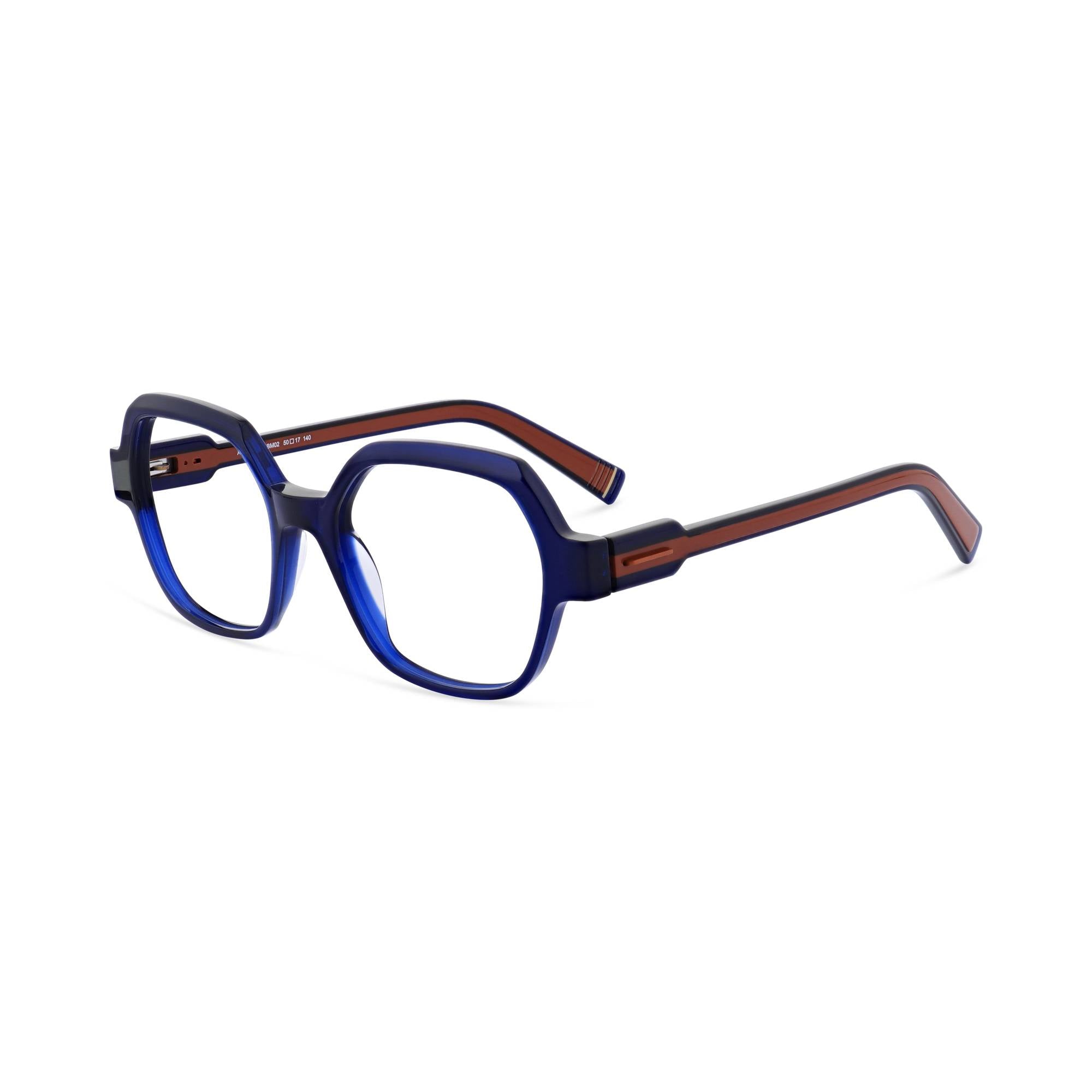 morel-agathe-1-lunettes-de-vue-bm02-hexagonale-bleue image 2