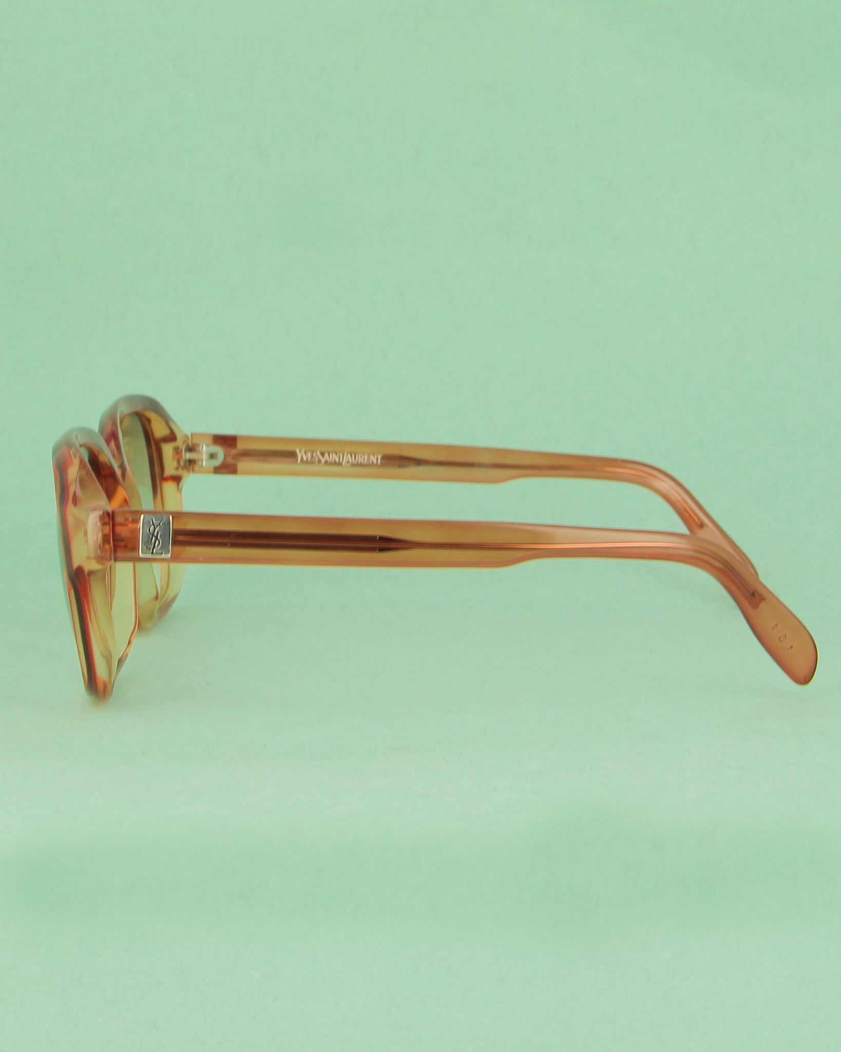 yves-saint-laurent-max-lunettes-rectangulaires-miel-verres-bruns image 3