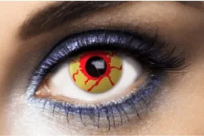 fashion-lentille-virus-lentilles-fantaisie-jaune-rouge-infect image 1