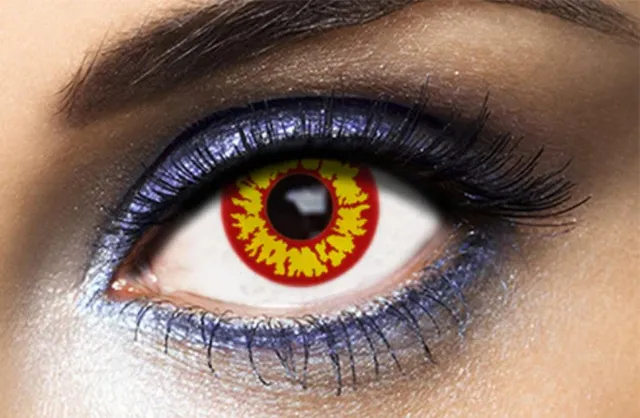 fashion-lentille-red-wolf-lentilles-fantaisie-rouge-jaune-sans-correction image 1
