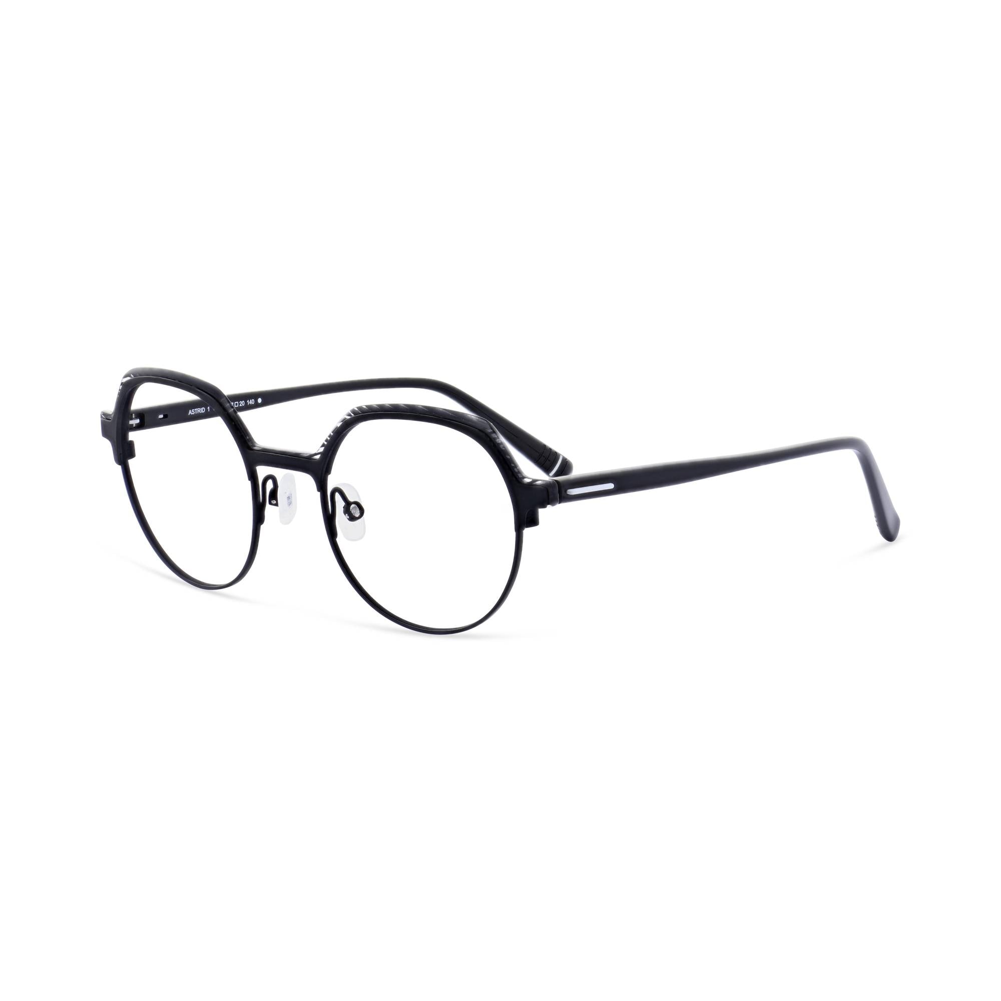 morel-astrid-1-lunettes-de-vue-pantos-noires-inox image 2