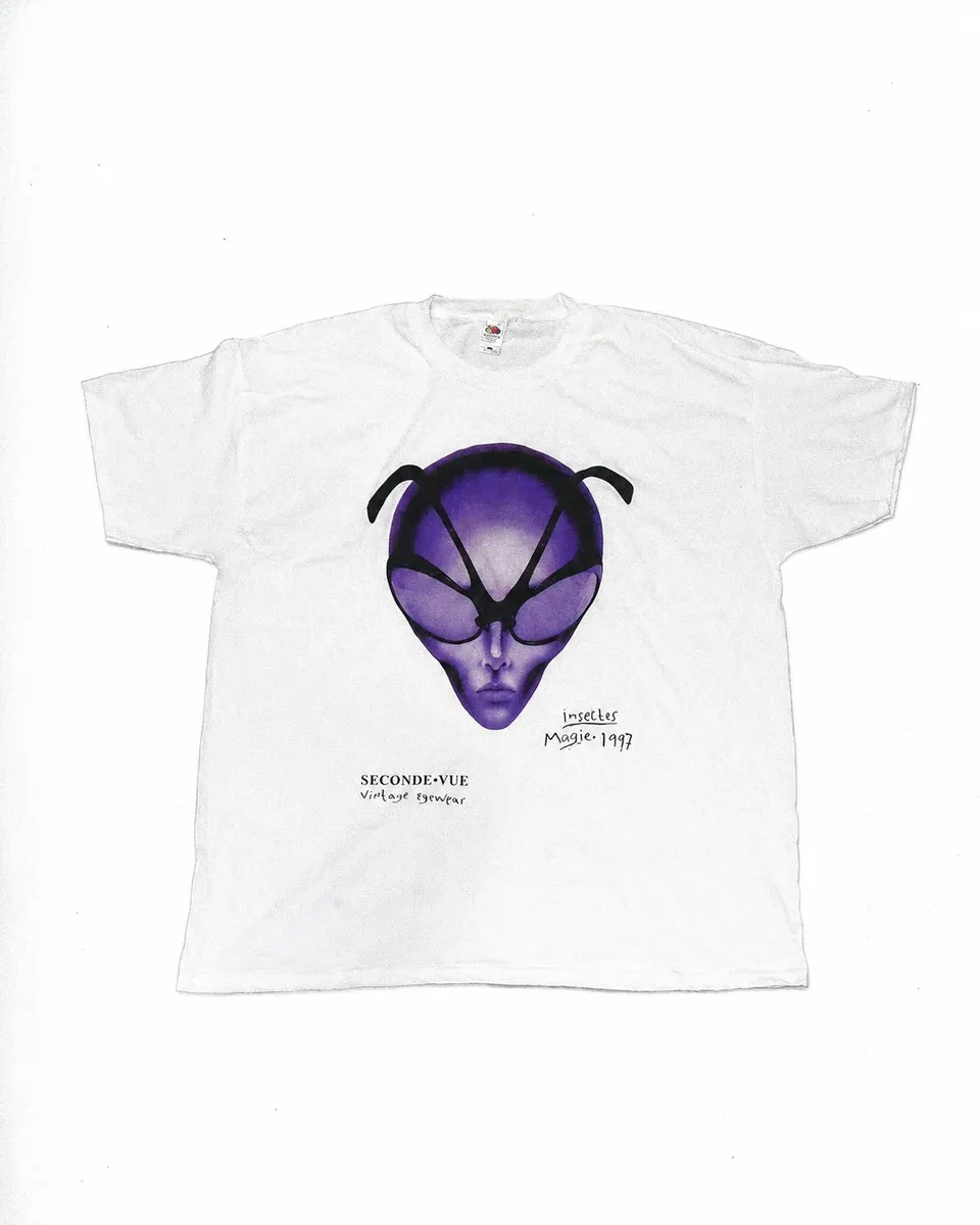 seconde-vue-t-shirt-blanc-mugler-1997-tailles-s-xl image 1