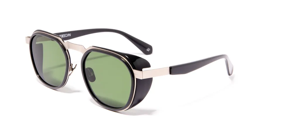 lenny-lenny-lunettes-de-soleil-gris-monture-paisse-r-tro image 1