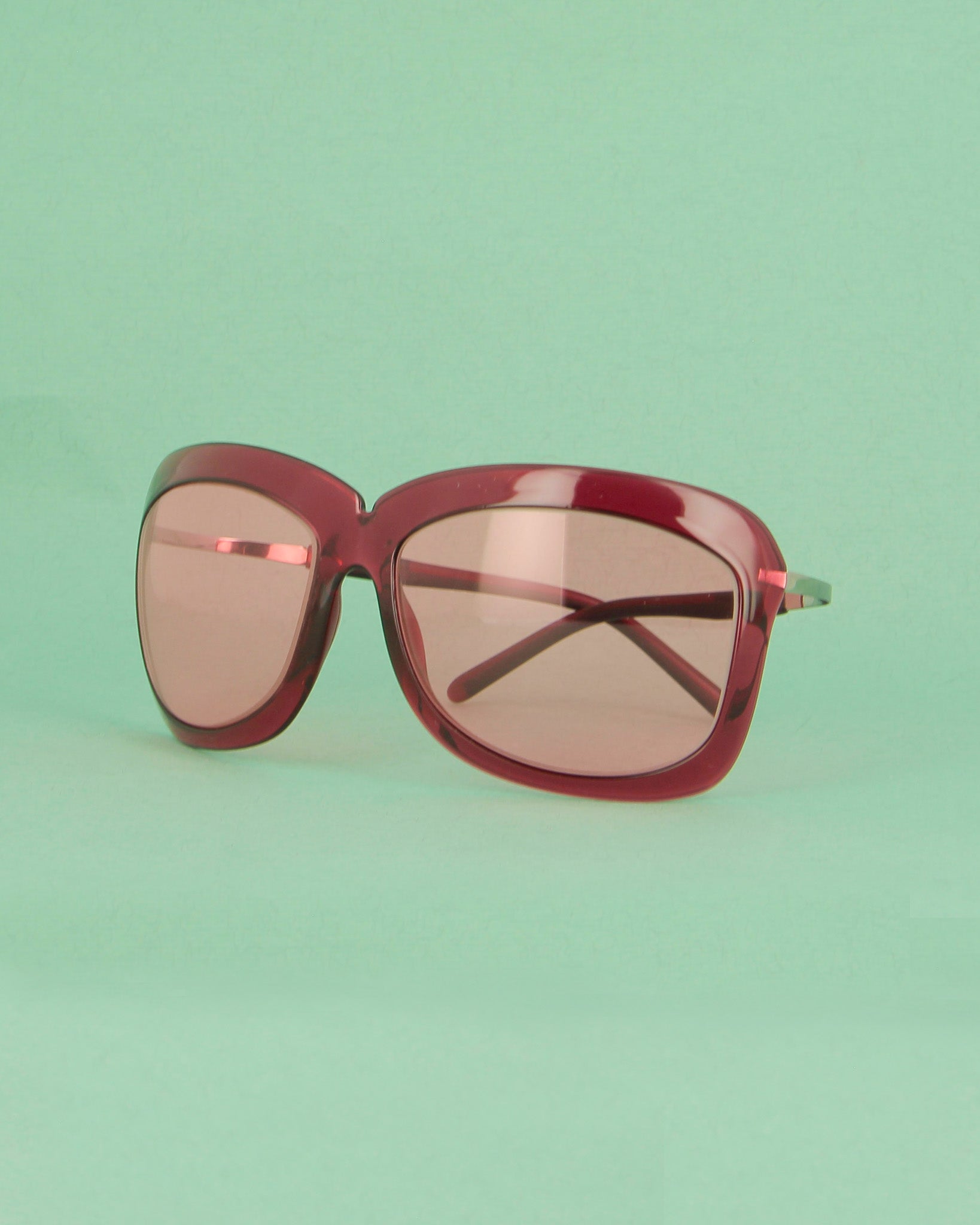 silhouette-pink-lunettes-carr-es-bordeaux-verres-roses-vintage image 2